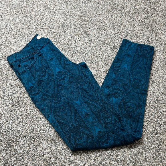 Sanctuary Denim The Charmer teal paisley print size 27 - Picture 8 of 9